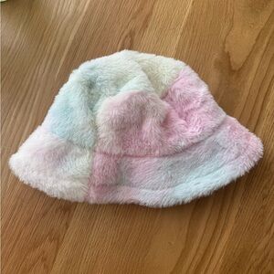 Fuzzy Pastel Bucket Hat